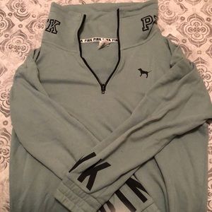 Pink Quarter Zip Sweatshirt